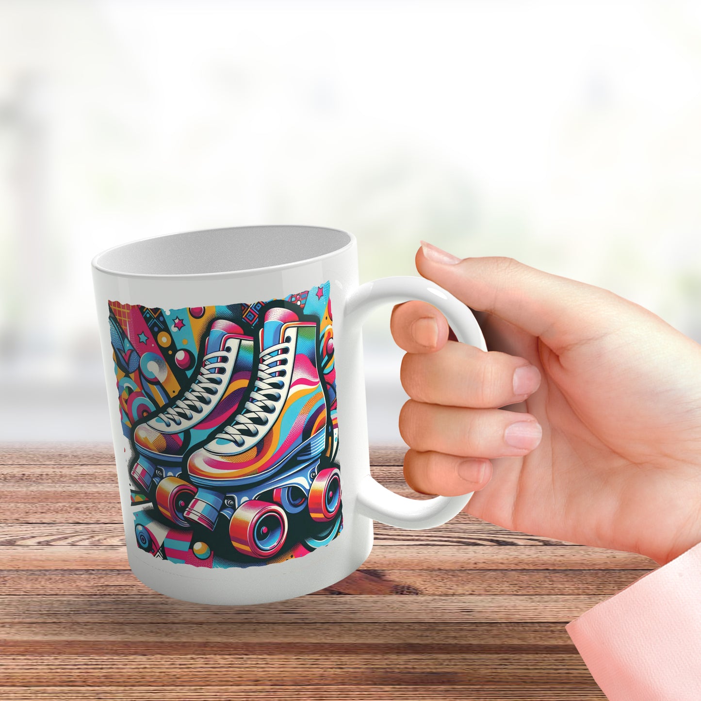 Pop Art Roller Skating Mug (03)