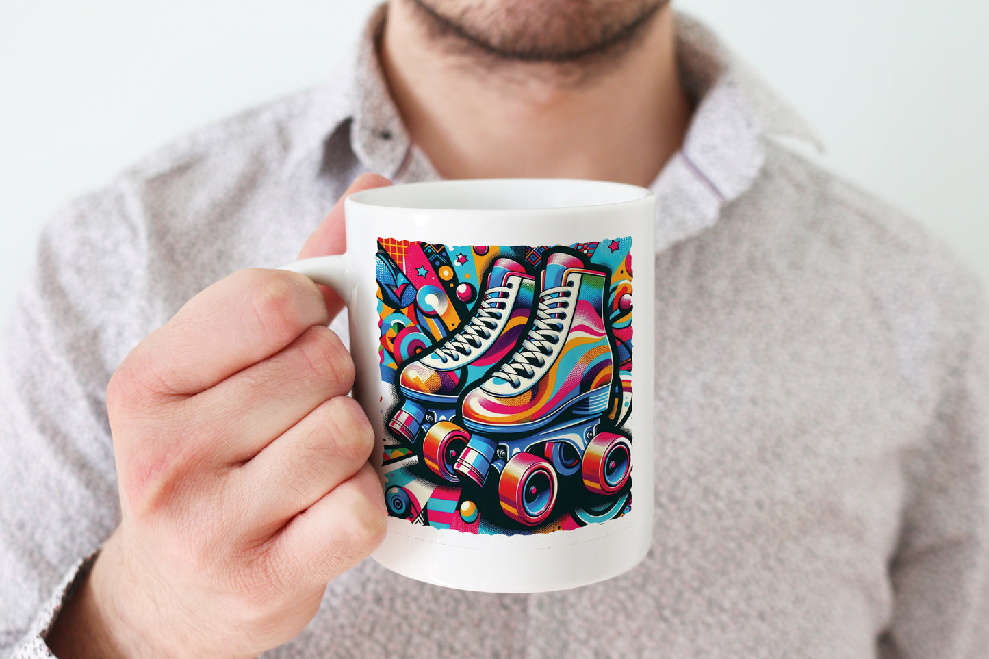 Pop Art Roller Skating Mug (03)