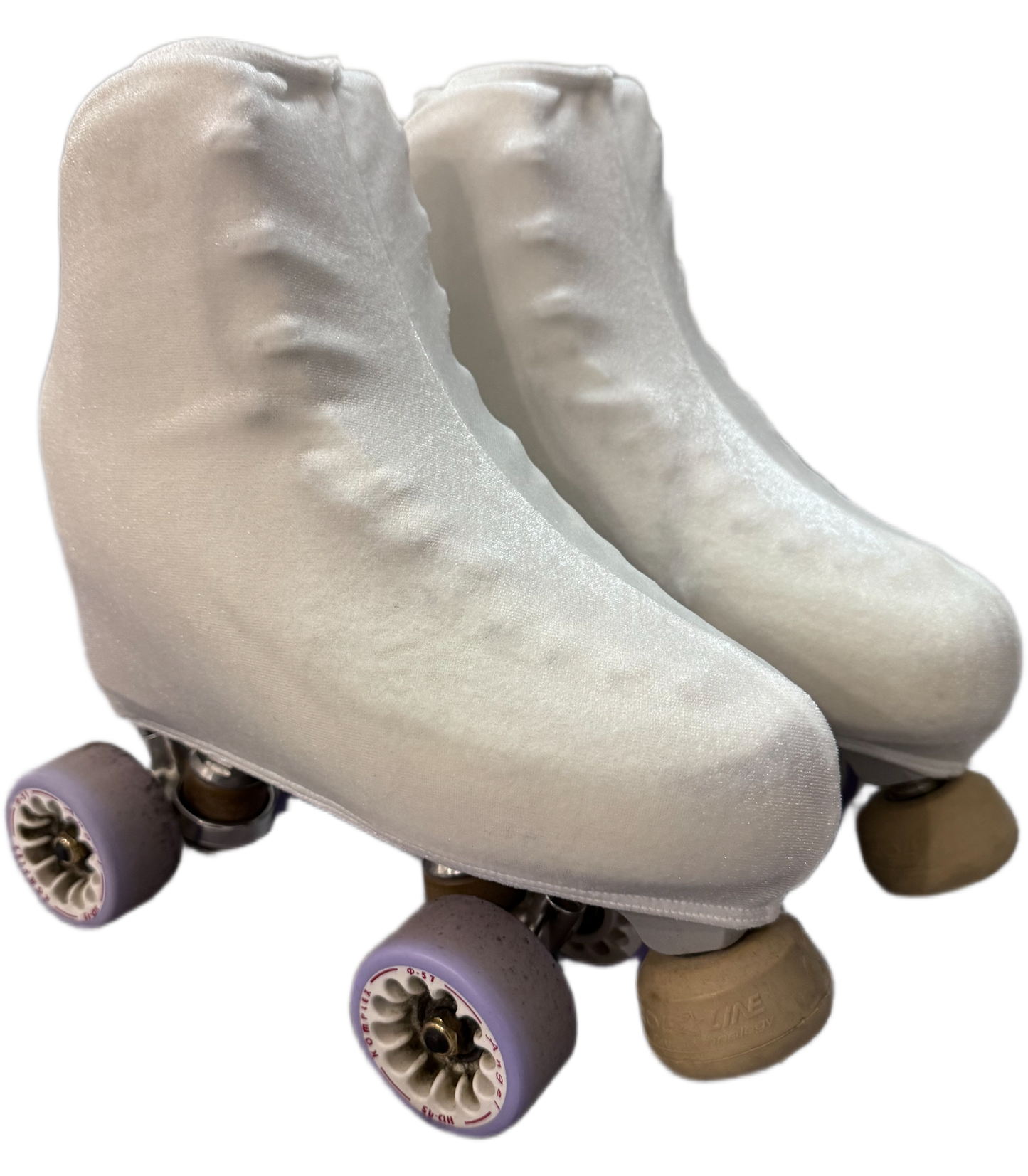 White Velvet Boot Covers