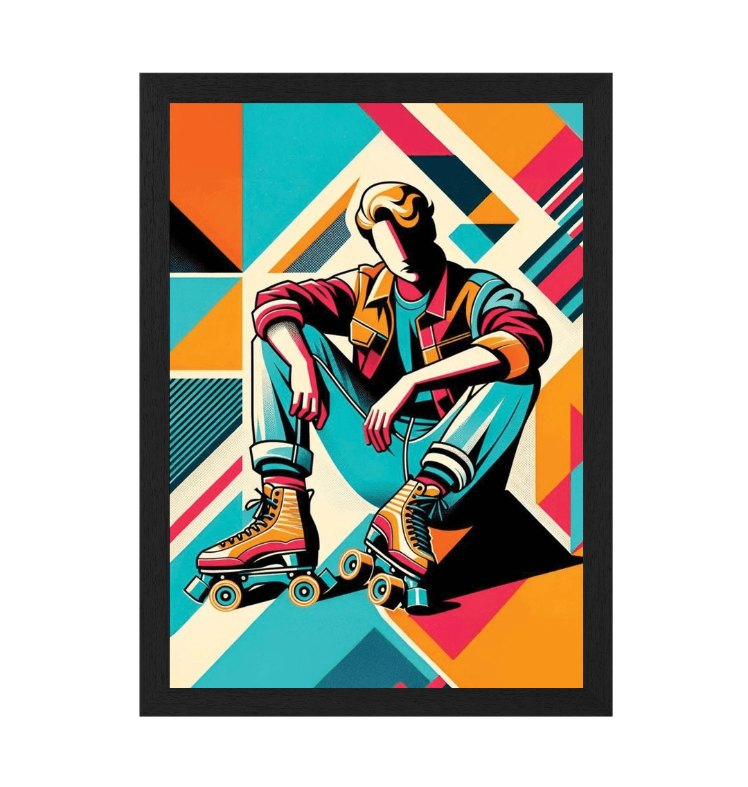 Black Frame Sample Portrait Art Print