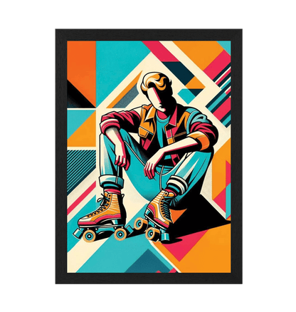 Black Frame Sample Portrait Art Print