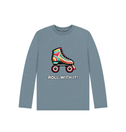 Stone Blue Sample Kids' Organic Long Sleeve T-shirt