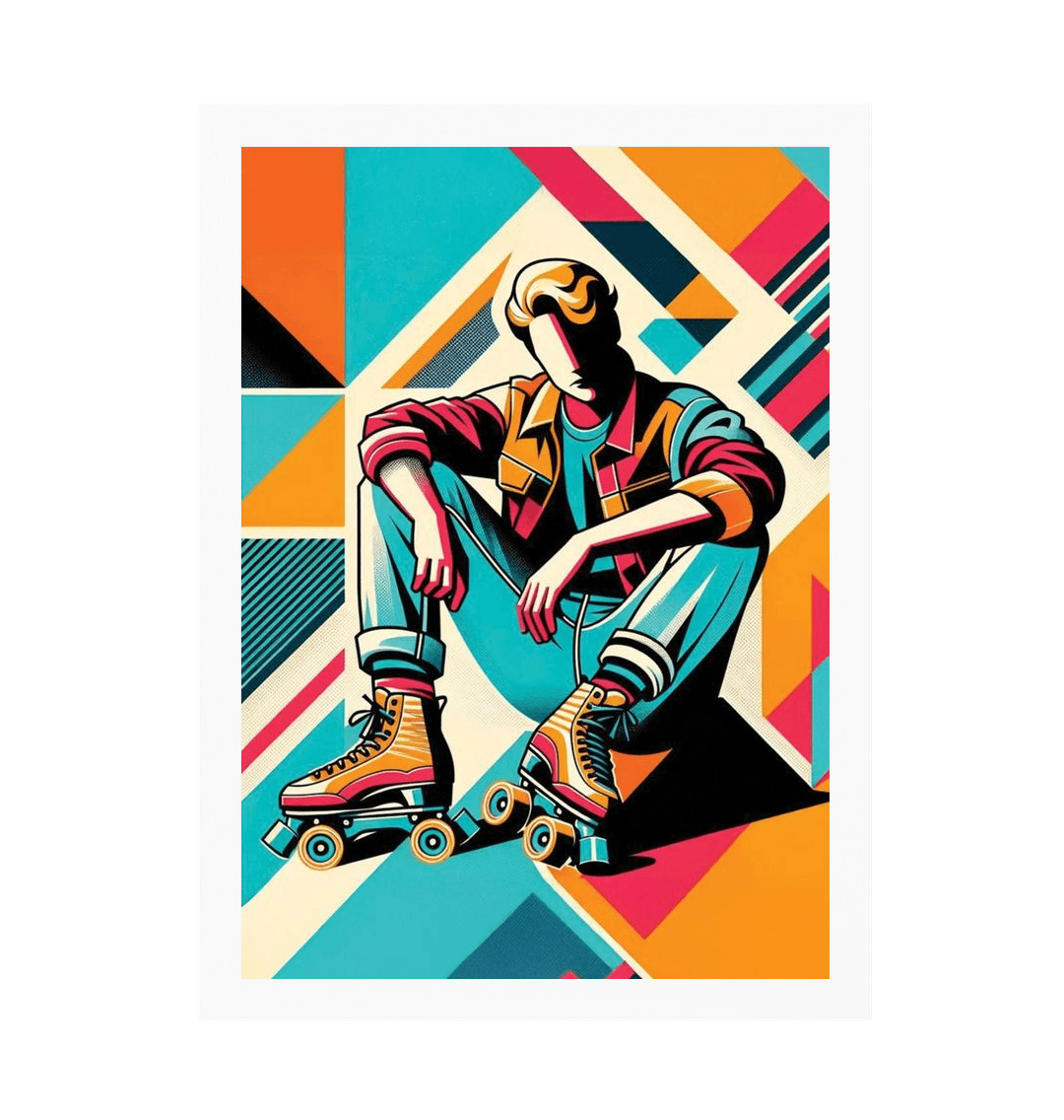 White Frame Sample Portrait Art Print