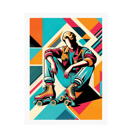 White Frame Sample Portrait Art Print