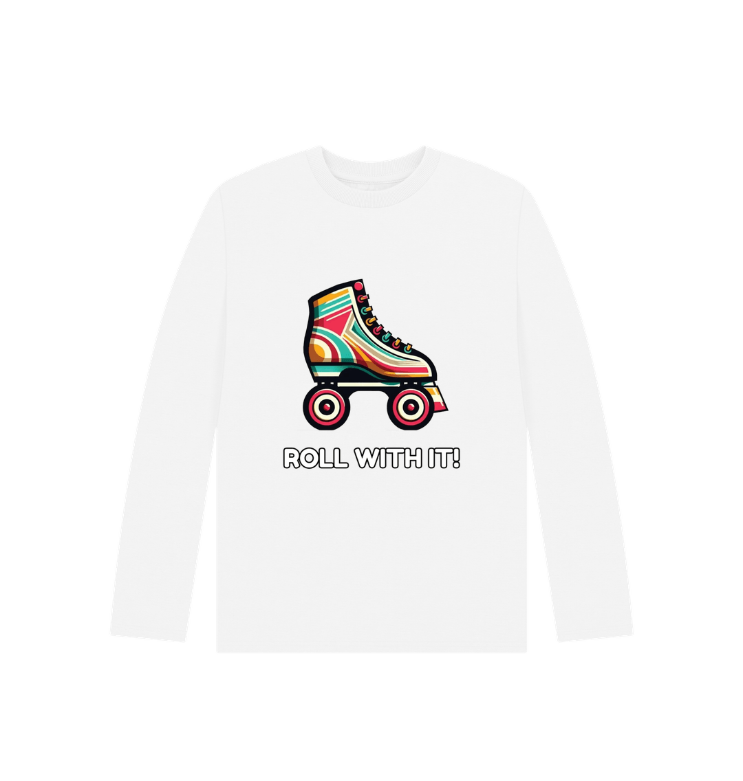 White Sample Kids' Organic Long Sleeve T-shirt