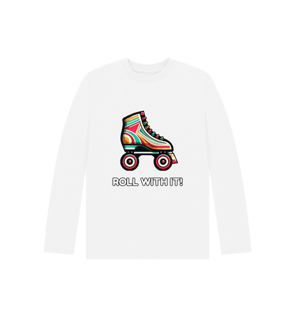 White Sample Kids' Organic Long Sleeve T-shirt