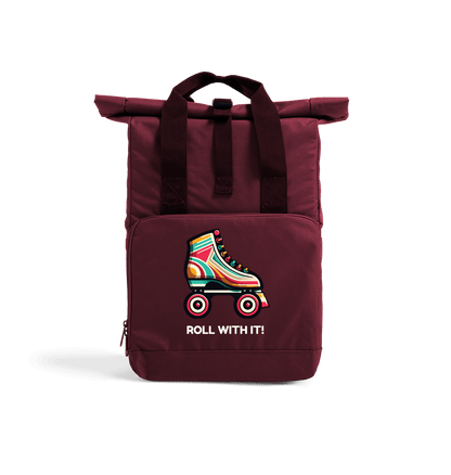 Burgundy Sample Recycled Twin handle Roll-Top Backpack