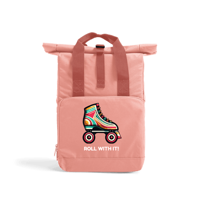 Blush Pink Sample Recycled Twin handle Roll-Top Backpack