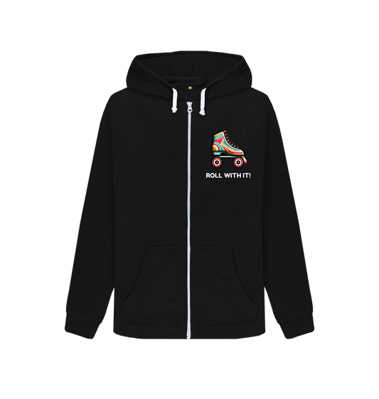 Black Sample Womens Zip Thru Sweat