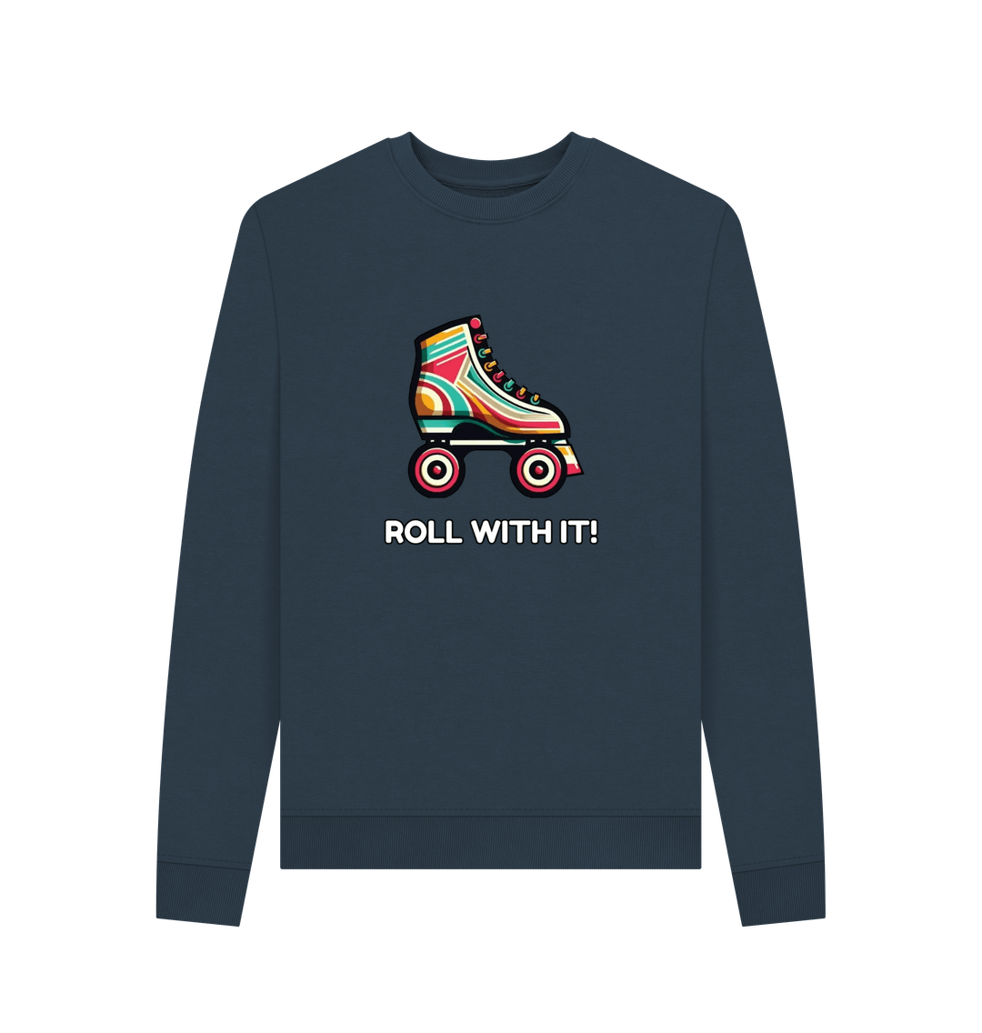 Navy Blue Sample Women's Crewneck Sweater