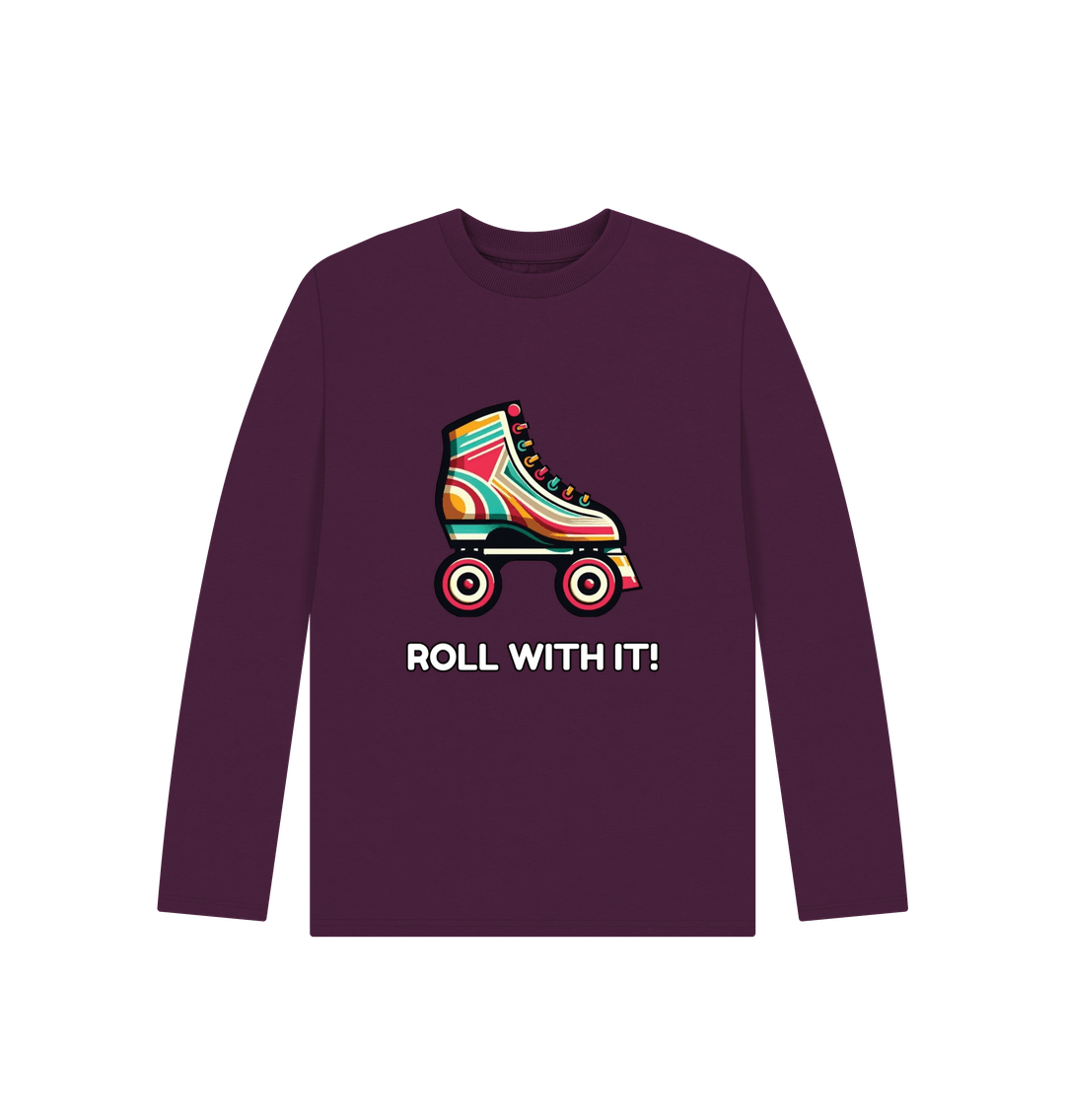 Purple Sample Kids' Organic Long Sleeve T-shirt