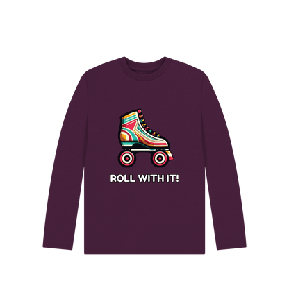 Purple Sample Kids' Organic Long Sleeve T-shirt