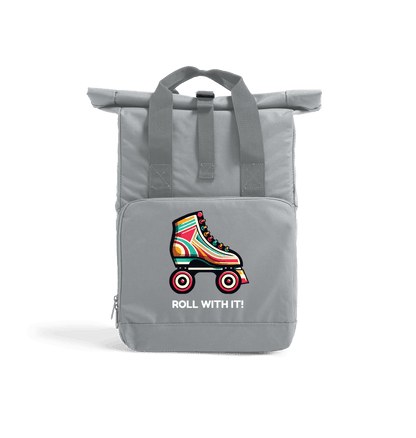 Light Grey Sample Recycled Twin handle Roll-Top Backpack