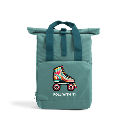 Sage Green Sample Recycled Twin handle Roll-Top Backpack
