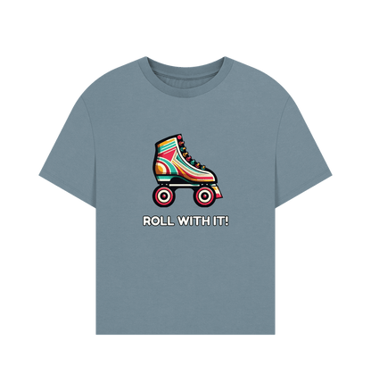 Stone Blue Sample Women's Oversized Tee