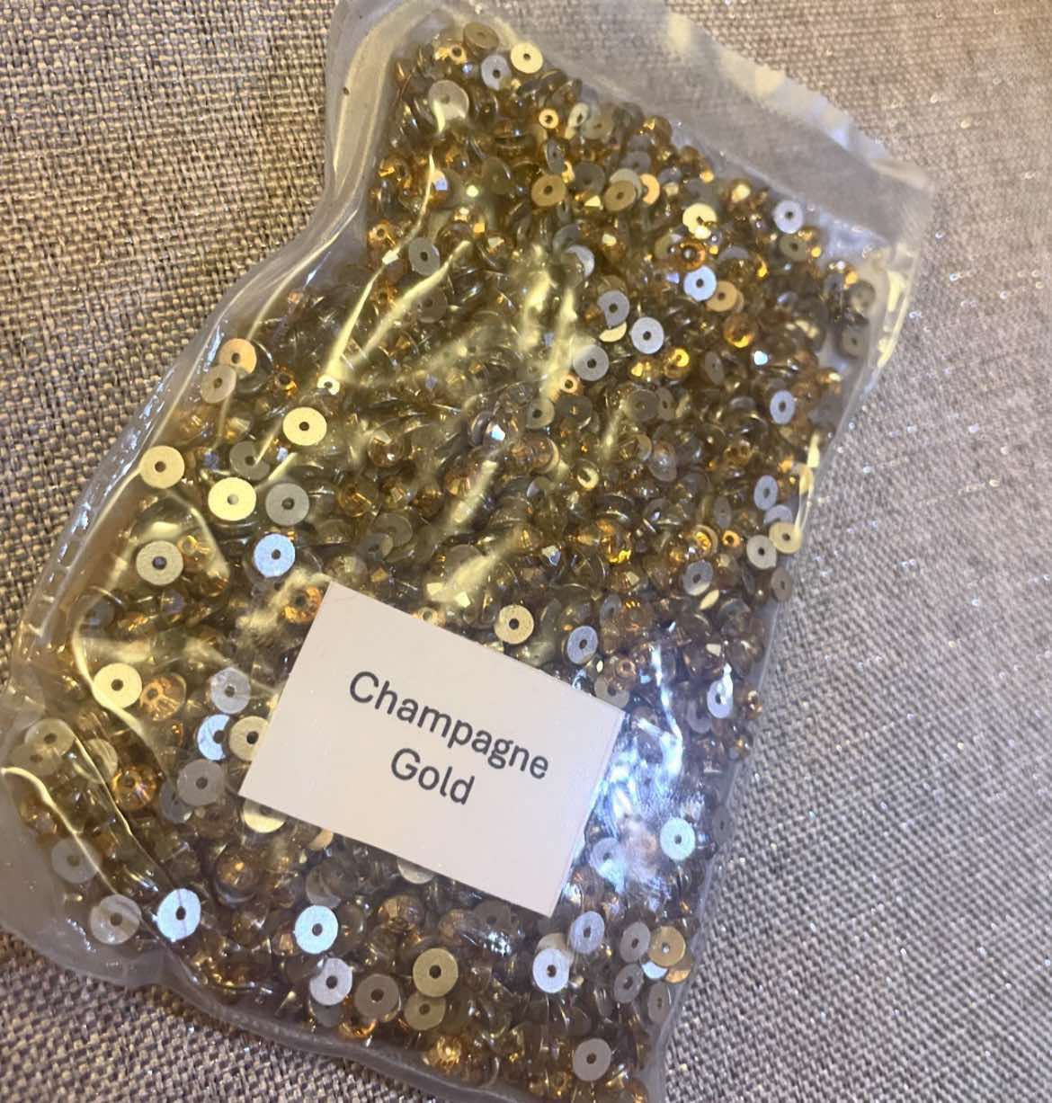 Champagne Gold - SS16 Drilled Sew On Crystal Rhinestone Gems 1440pcs