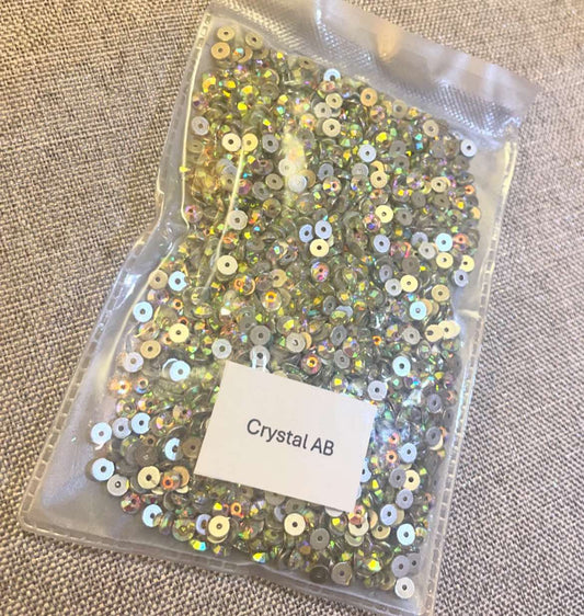 Crystal AB - SS16 Drilled Sew On Crystal Rhinestone Gems 1440pcs