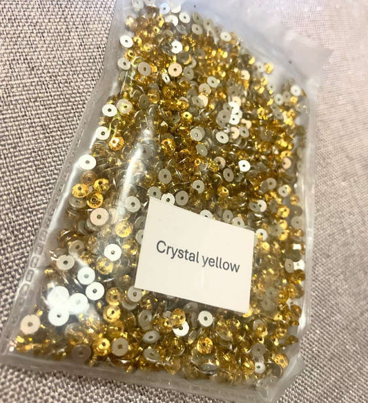 Crystal Yellow - SS16 Drilled Sew On Crystal Rhinestone Gems 1440pcs