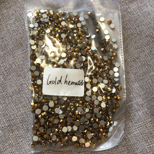 Gold Hematite - SS16 Non Hotfix Crystal Rhinestone Gems 1440pcs