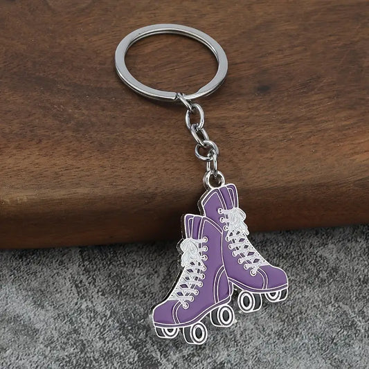 Roller Skates Keyring - Purple