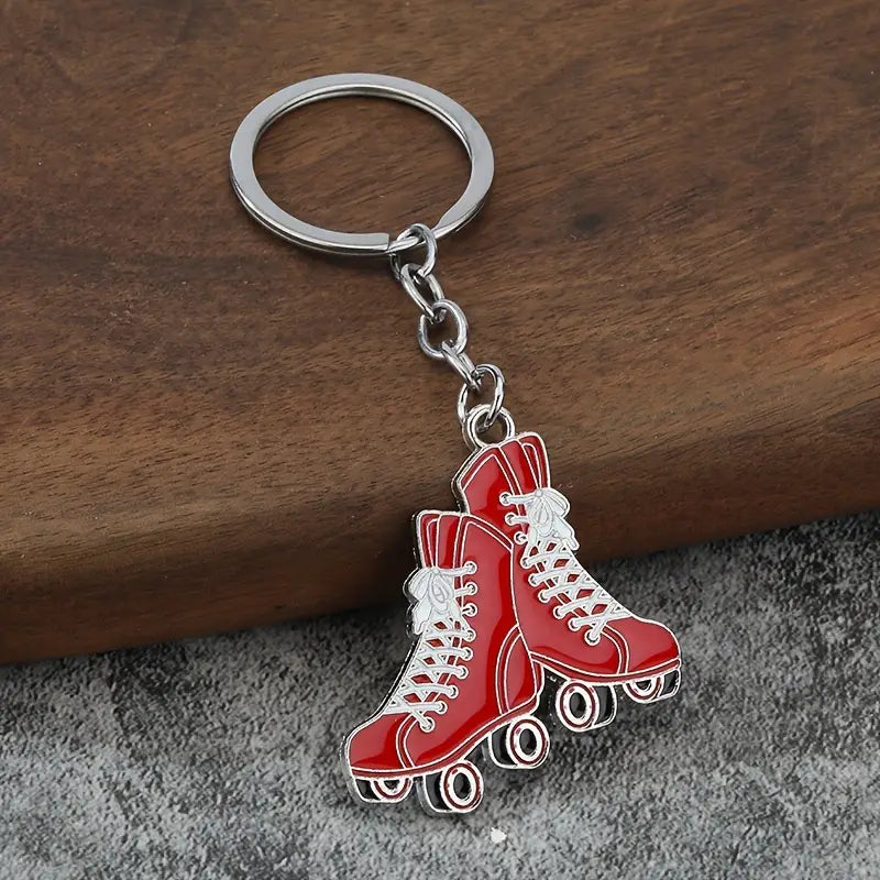 Roller Skates Keyring - Red