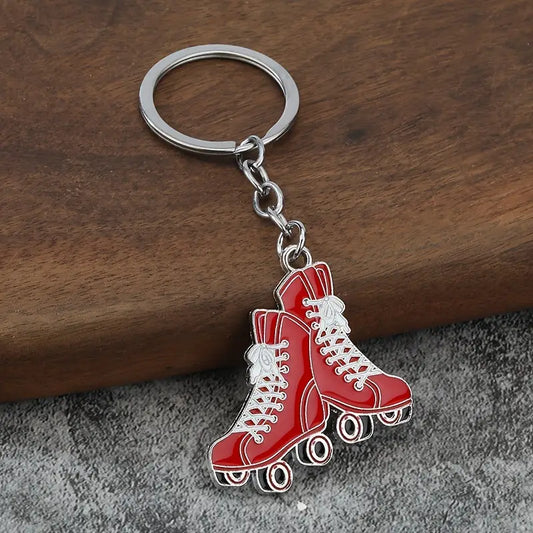 Roller Skates Keyring - Red