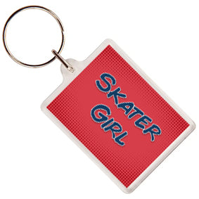 Pop Art Roller Skating Keyring (02)