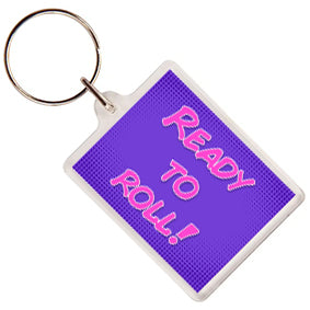 Pop Art Roller Skating Keyring (04)