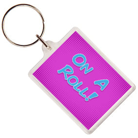 Pop Art Roller Skating Keyring (06)