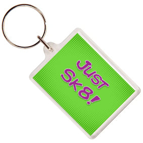 Pop Art Roller Skating Keyring (08)