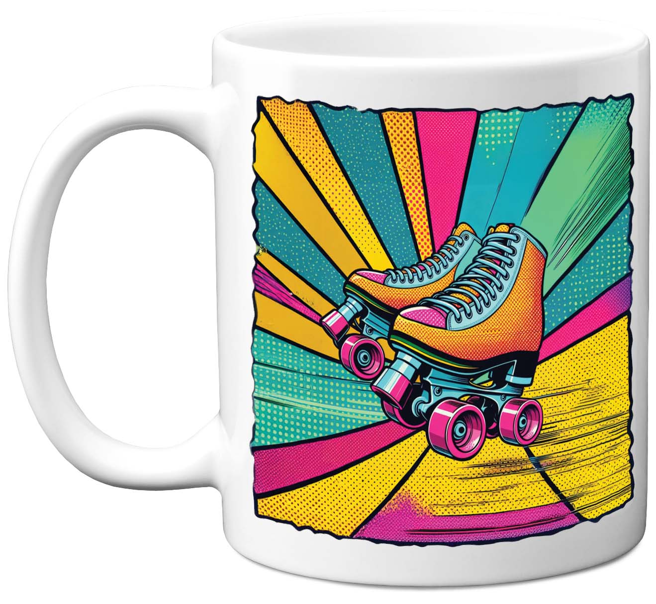 Pop Art Roller Skating Mug (01)