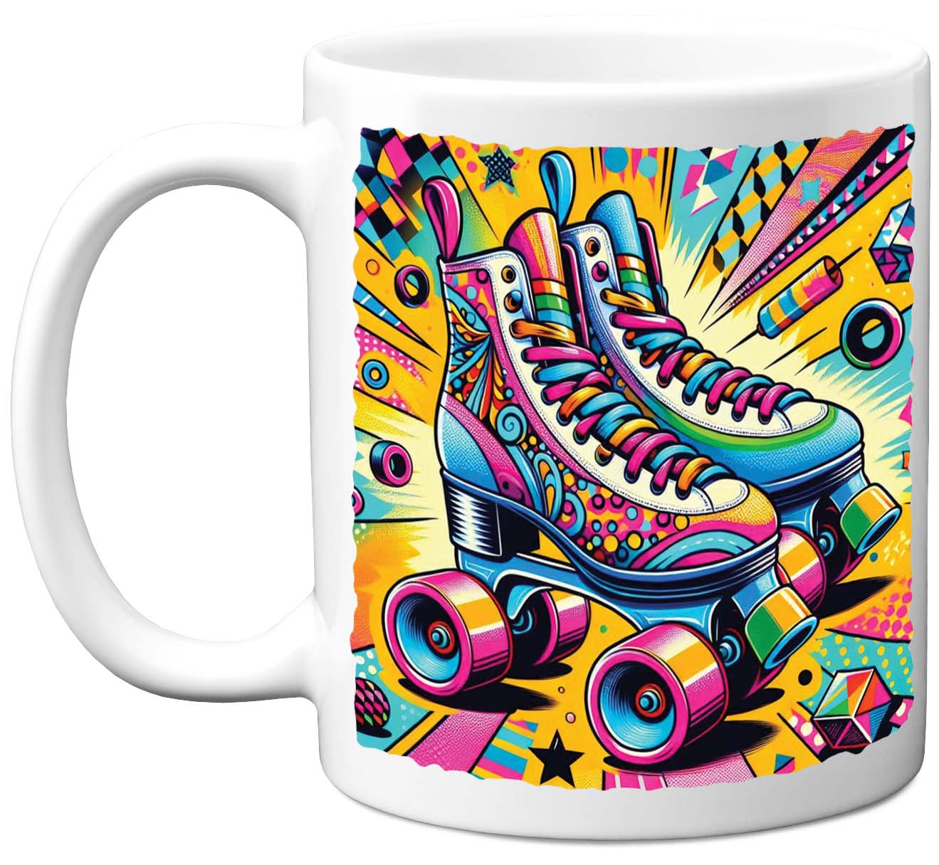 Pop Art Roller Skating Mug (04)