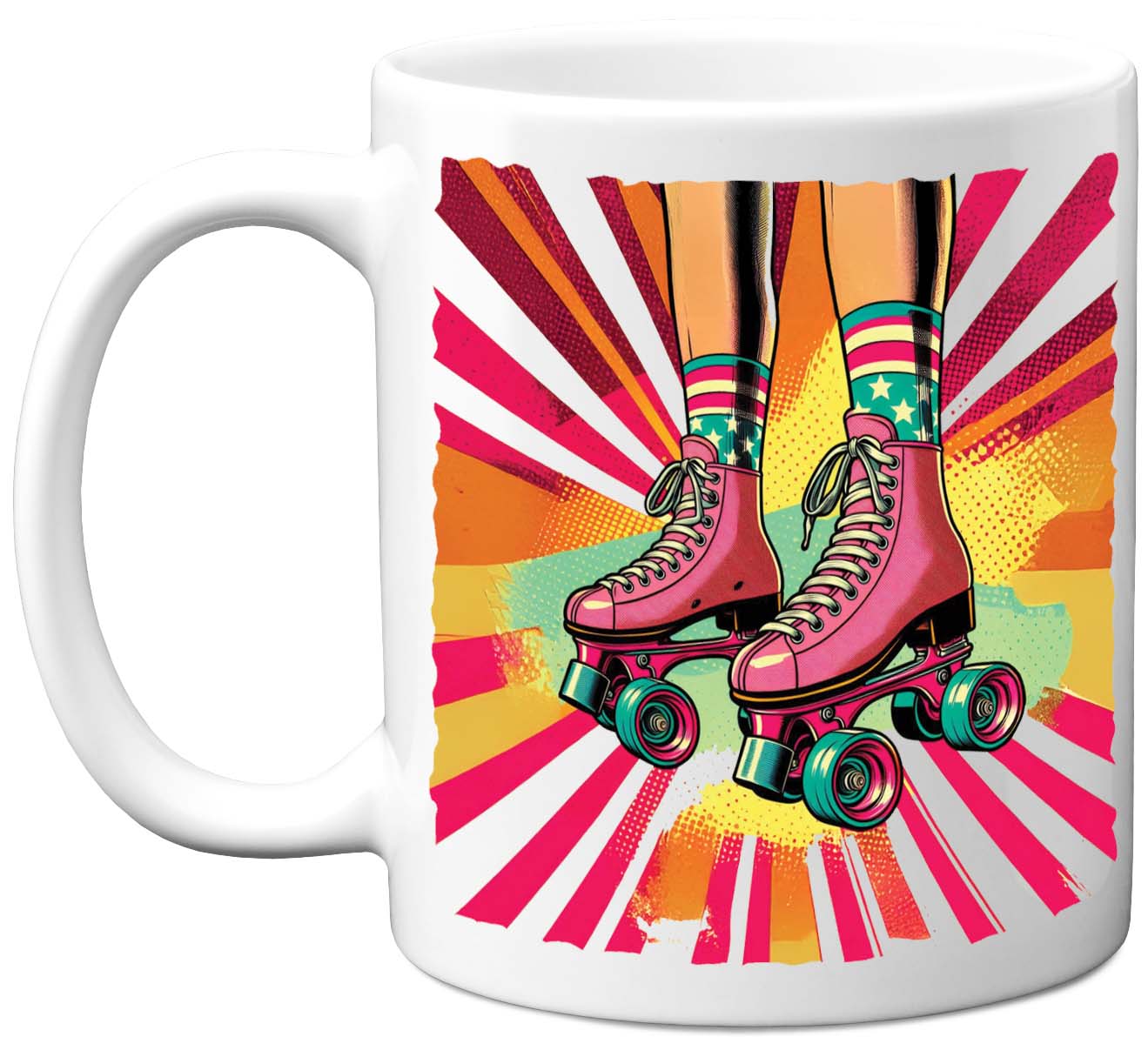 Pop Art Roller Skating Mug (05)