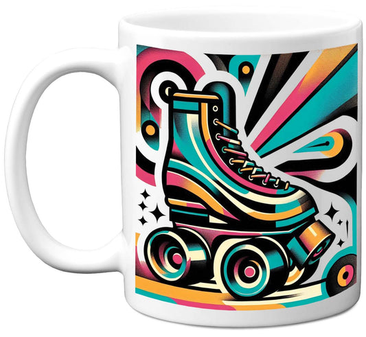 Retro Poster Style Roller Skating Mug (06)