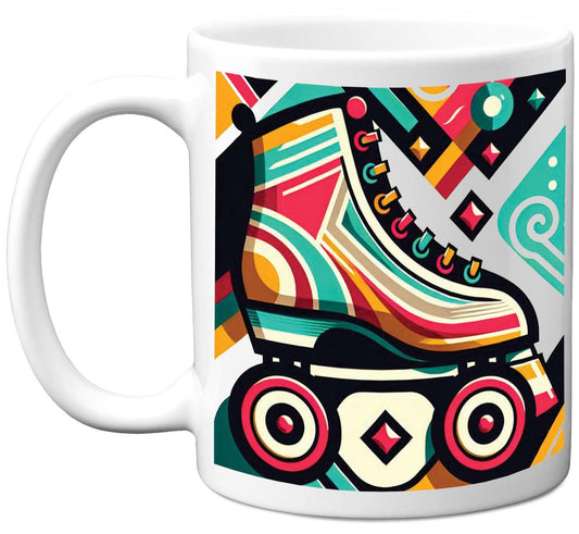 Retro Poster Style Roller Skating Mug (07)