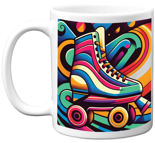 Retro Poster Style Roller Skating Mug (08)