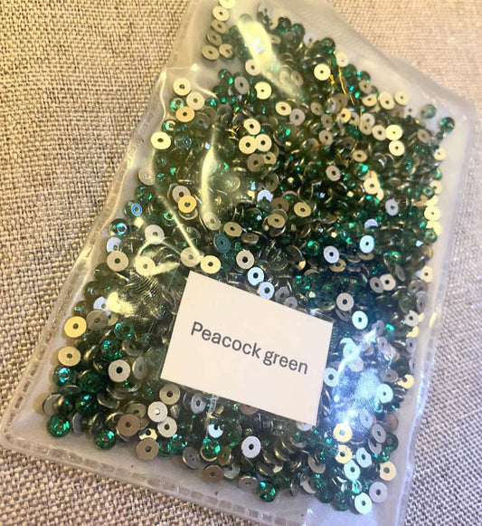 Peacock Green - SS16 Drilled Sew On Crystal Rhinestone Gems 1440pcs