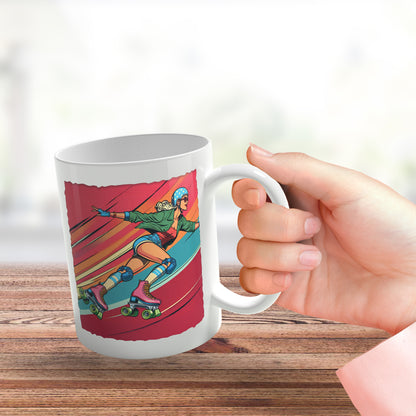 Pop Art Roller Skating Mug (02)