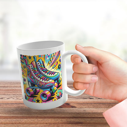 Pop Art Roller Skating Mug (04)