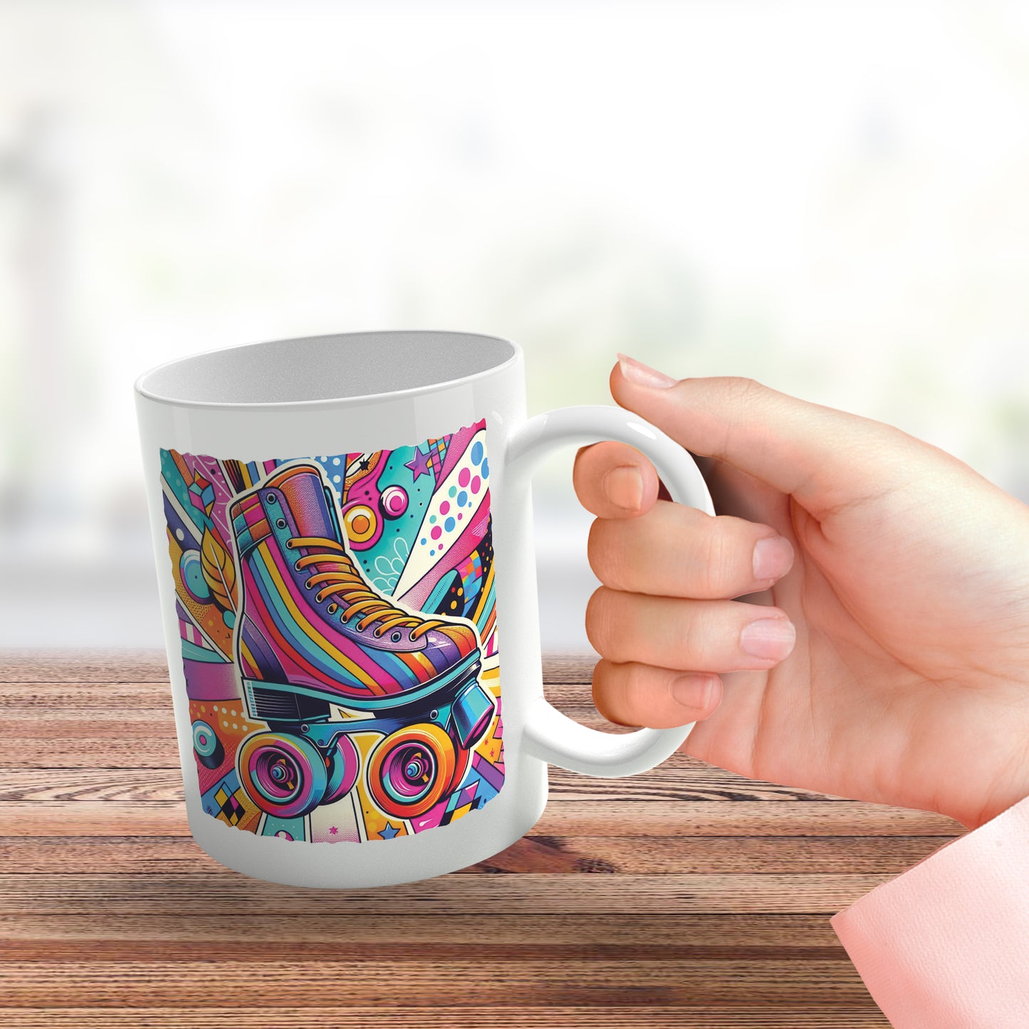 Pop Art Roller Skating Mug (06)