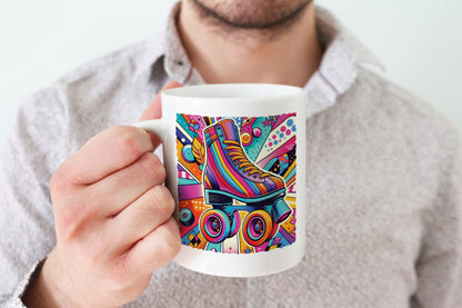 Pop Art Roller Skating Mug (06)