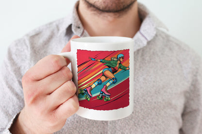 Pop Art Roller Skating Mug (02)