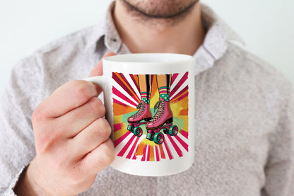 Pop Art Roller Skating Mug (05)