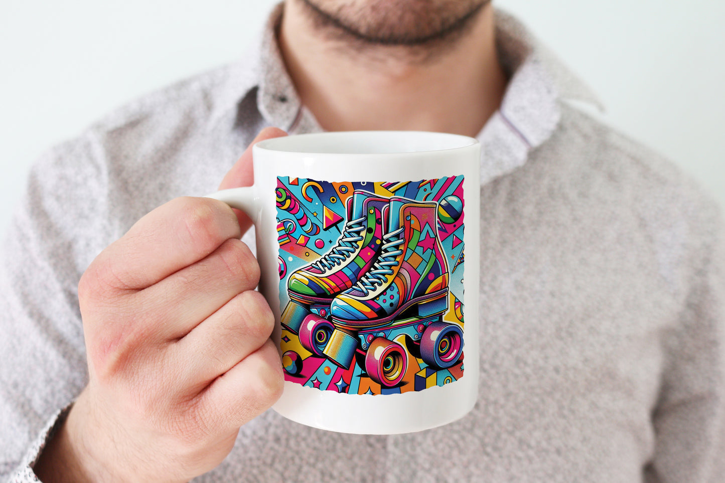Pop Art Roller Skating Mug (07)