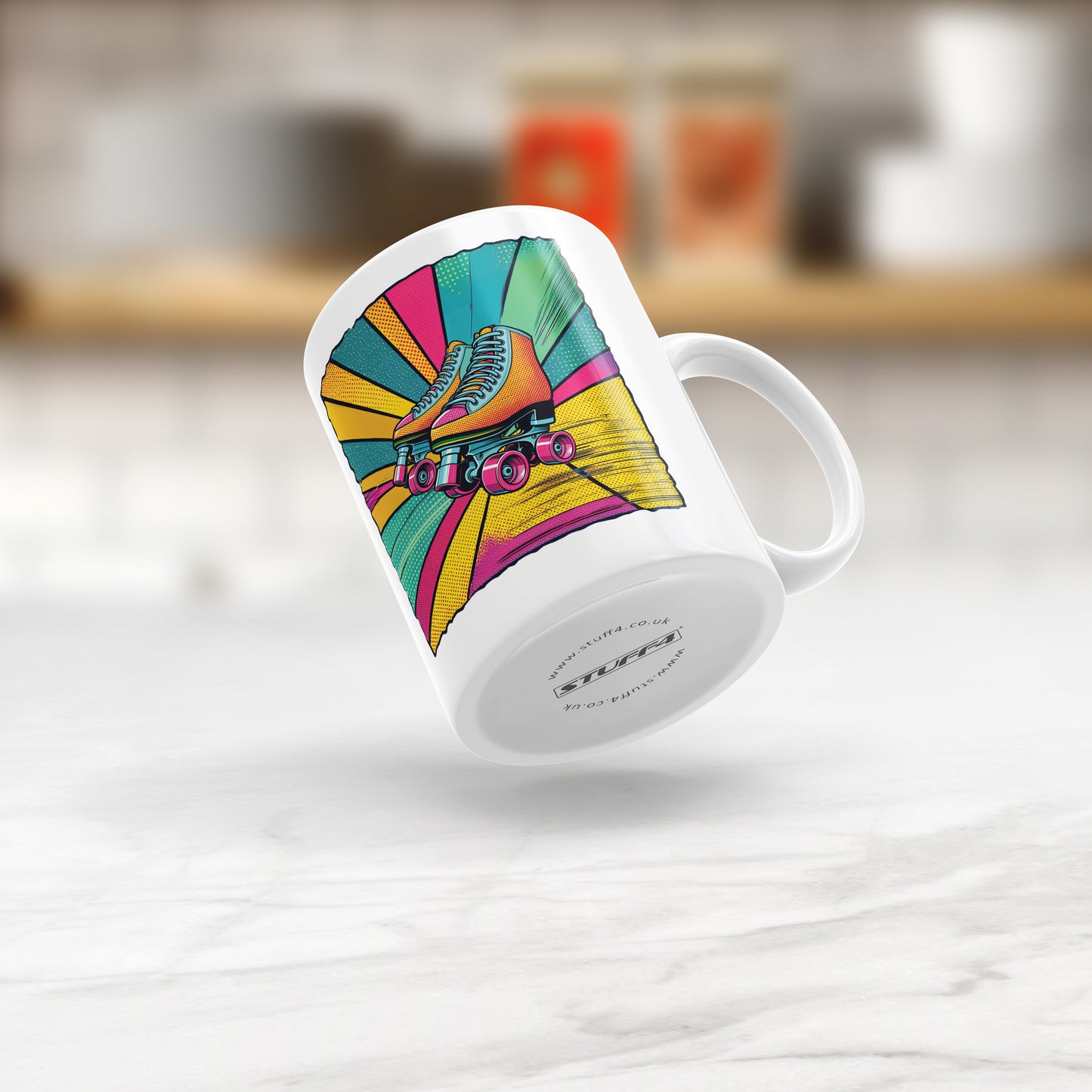 Pop Art Roller Skating Mug (01)