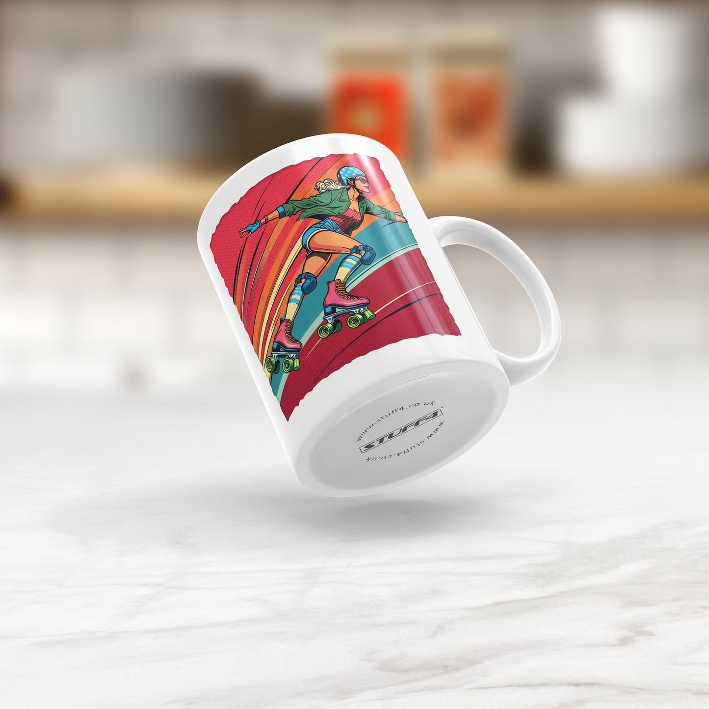 Pop Art Roller Skating Mug (02)