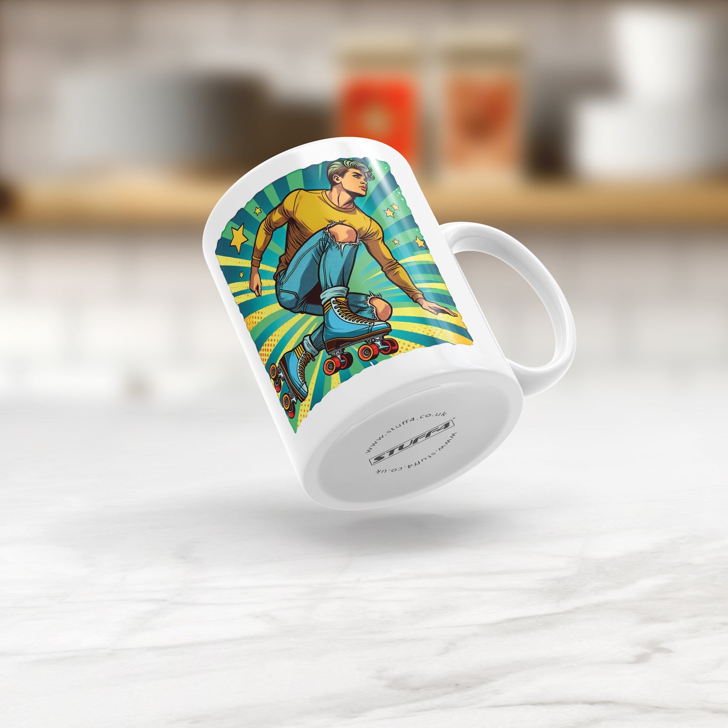 Pop Art Roller Skating Mug (08)