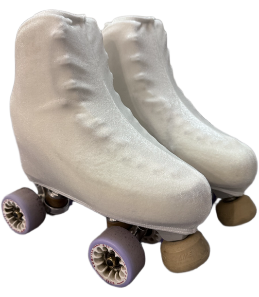 White Velvet Boot Covers