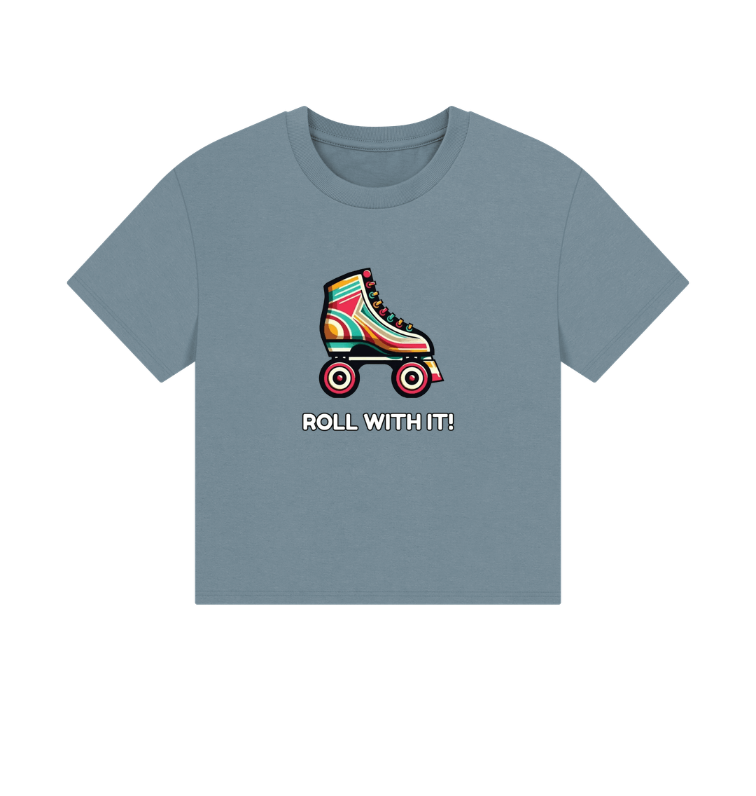 Stone Blue Sample Women's Boxy Tee