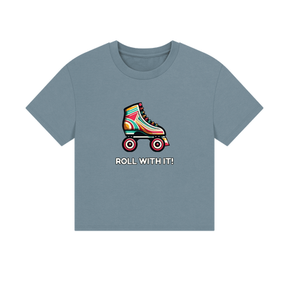 Stone Blue Sample Women's Boxy Tee